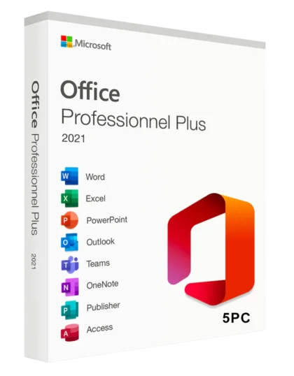 Microsoft Office Professional Plus 2021 - 5PC - Lifetime License - Multilanguage